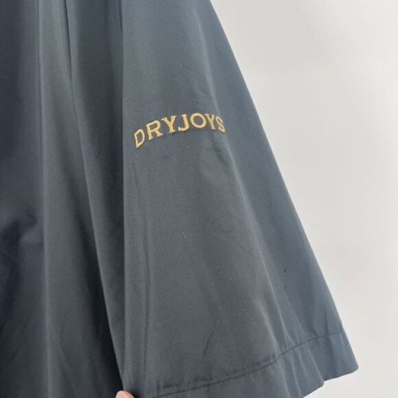 FJ FootJoy DryJoys Mens Black Short Sleeve 1/2 Zip Windbreaker Jacket Size Large - Picture 8 of 12